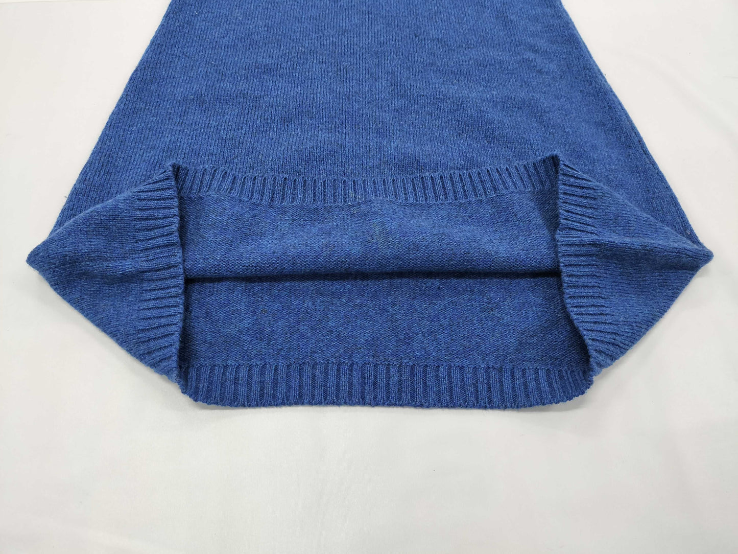 CHANEL CHANEL Dress P57393K07487 Size 34 100% Cashmere Pearl Button Blue Dress