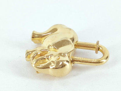 HERMES Cadena Bag Charm Elephant Gold Charm