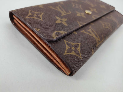 LOUIS VUITTON Monogram Louis Vuitton Long Wallet Porte Monnaie Credit Monogram 874 Wallet