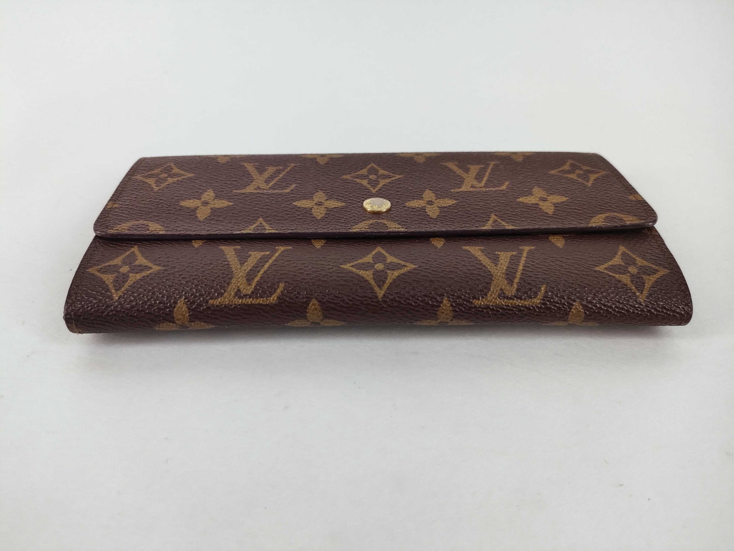 LOUIS VUITTON Monogram Louis Vuitton Long Wallet Porte Monnaie Credit Monogram 874 Wallet