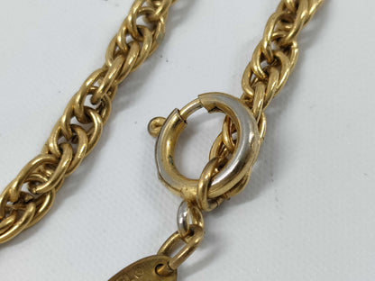 CHANEL CHANEL Coco Mark Ball Necklace 1985 Gold Necklace