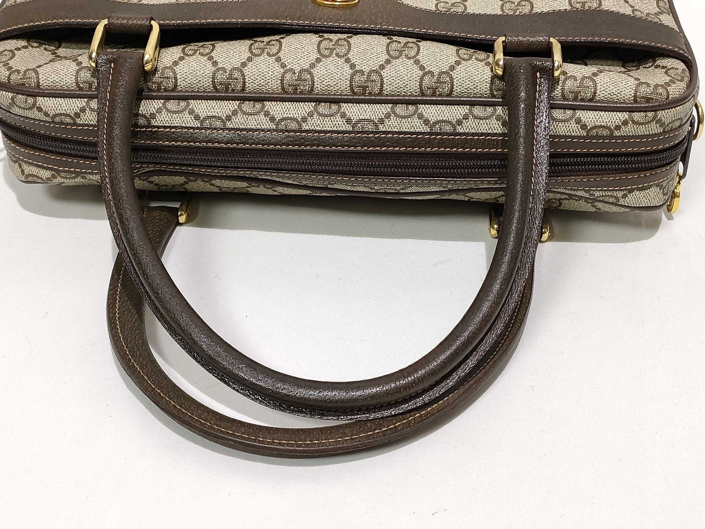 GUCCI Old Gucci GG Pattern Handbag with Shoulder Strap