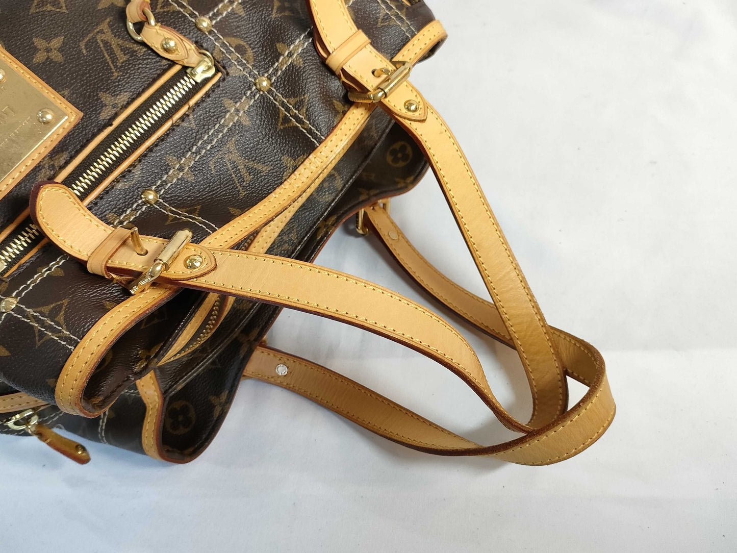 LOUIS VUITTON Monogram Rivet AR0047 Handbag