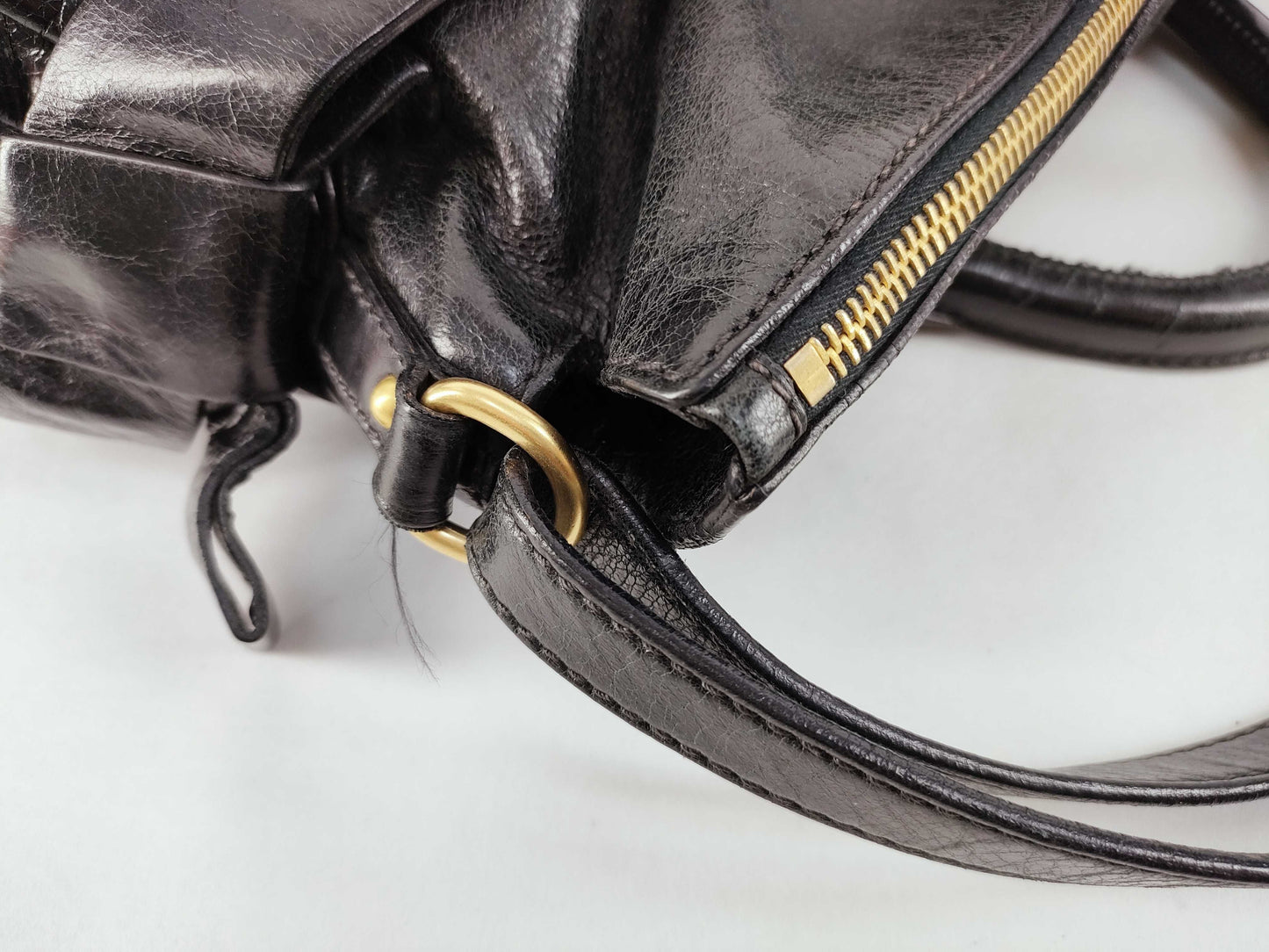 Miu Miu 2-Way Handbag with Side Ribbon Leather Handbag