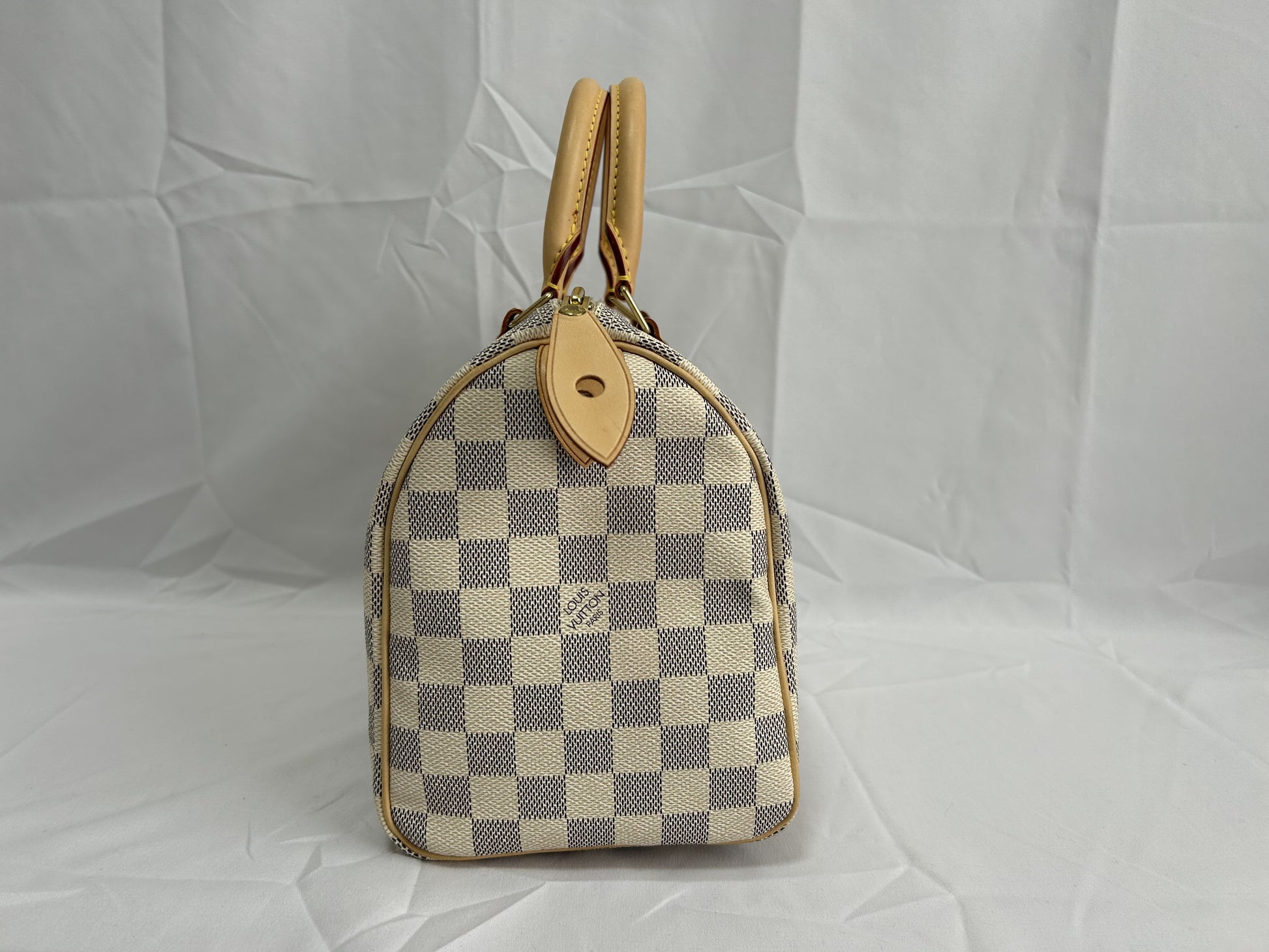 LOUIS VUITTON Damier Azur Speedy 25 Handbag