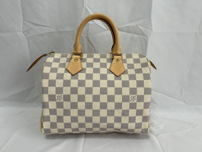 LOUIS VUITTON Damier Azur Speedy 25 Handbag