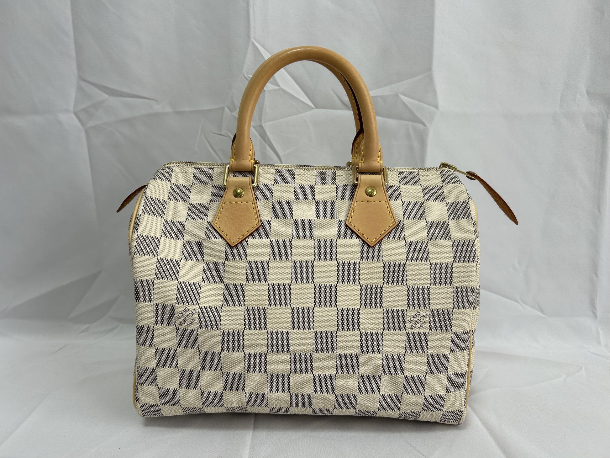 LOUIS VUITTON Damier Azur Speedy 25 Handbag