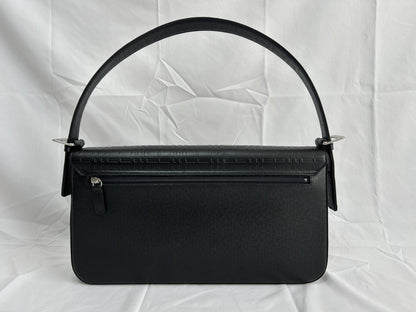 BURBERRY Leather Check Shoulder Bag