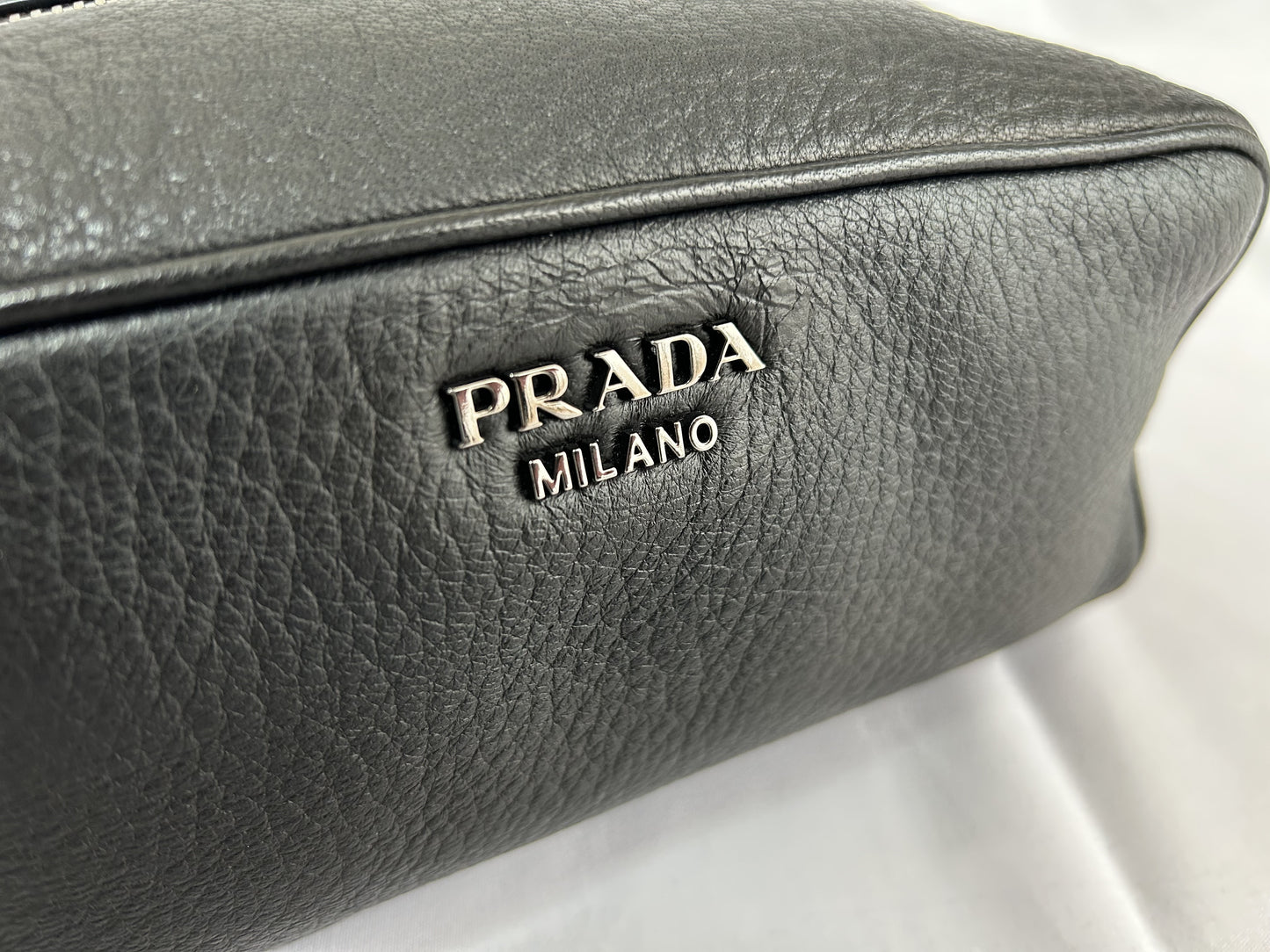 PRADA Leather Pouch Second Bag Pouch