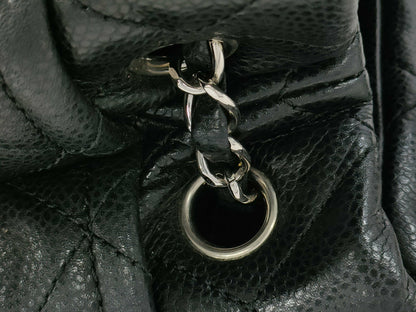 CHANEL Matelasse Soft Caviar Leather Tote Bag, Black