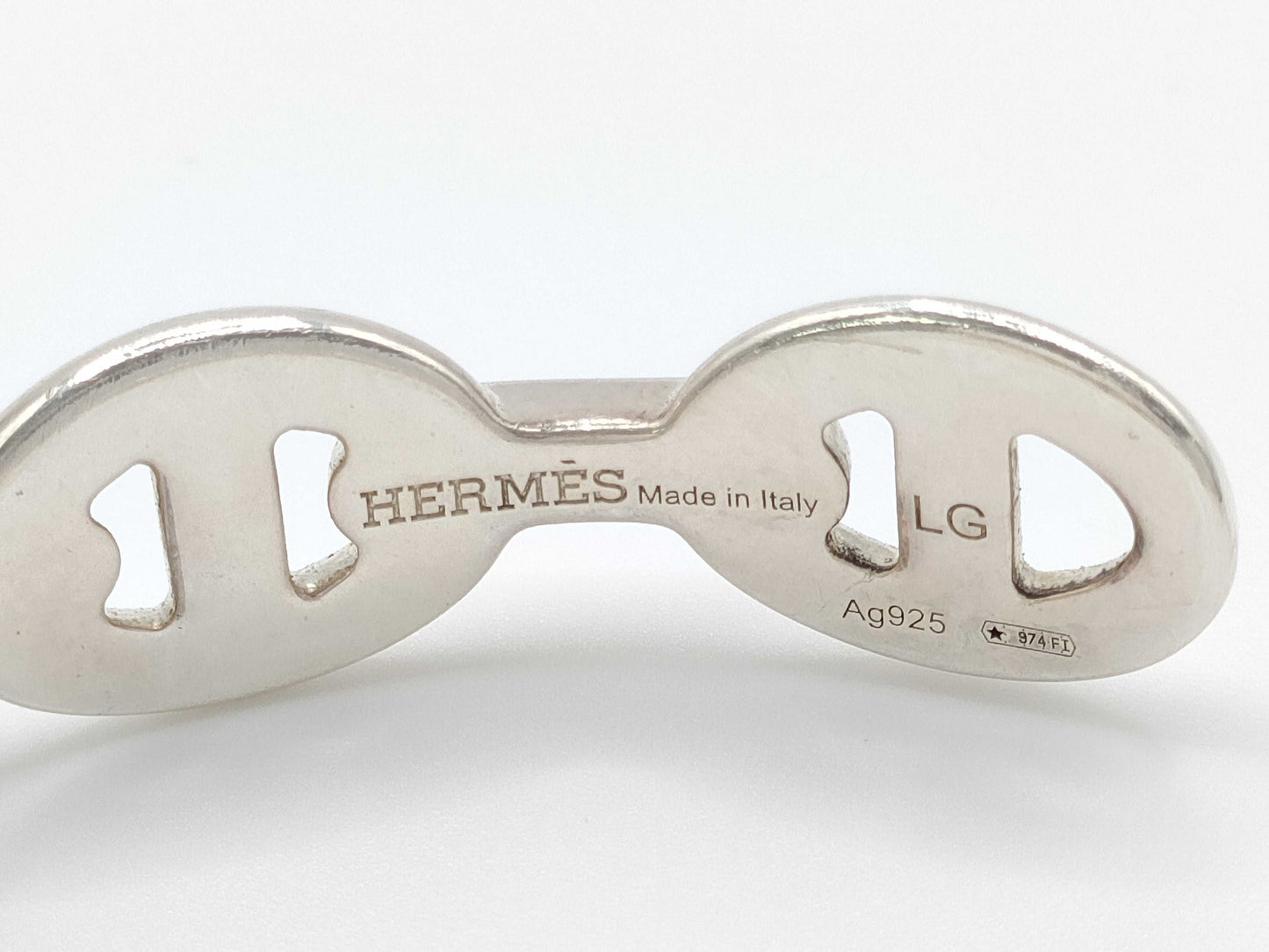 HERMES HERMES Bangle Chaine d'Ancre Enchaine Size: LG Bracelet/Bangle