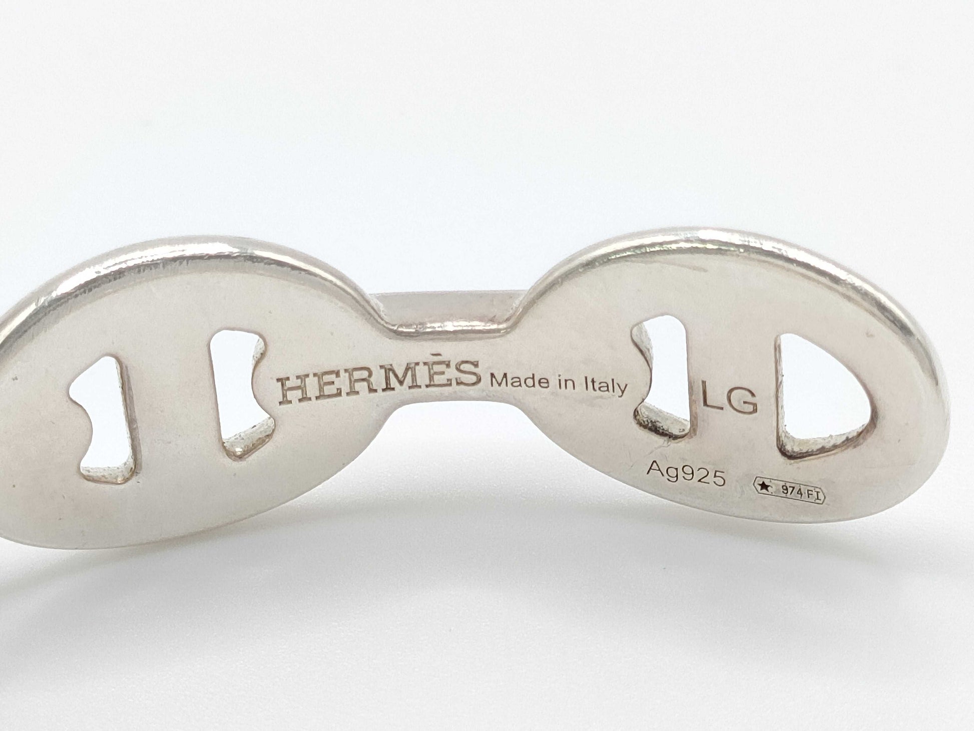 HERMES HERMES Bangle Chaine d'Ancre Enchaine Size: LG Bracelet/Bangle