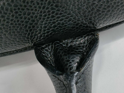 CHANEL CHANEL Matelasse Handbag A20996 Caviar Skin Black Handbag