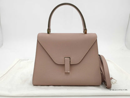 Valextra Mini Iside Handbag in Powder Pink Soft Calfskin
