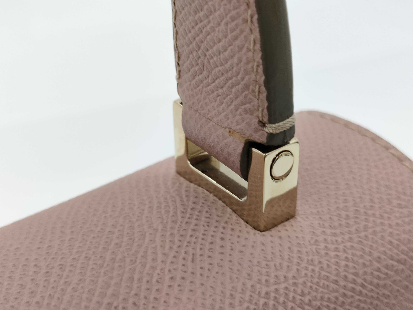 Valextra Mini Iside Handbag in Powder Pink Soft Calfskin