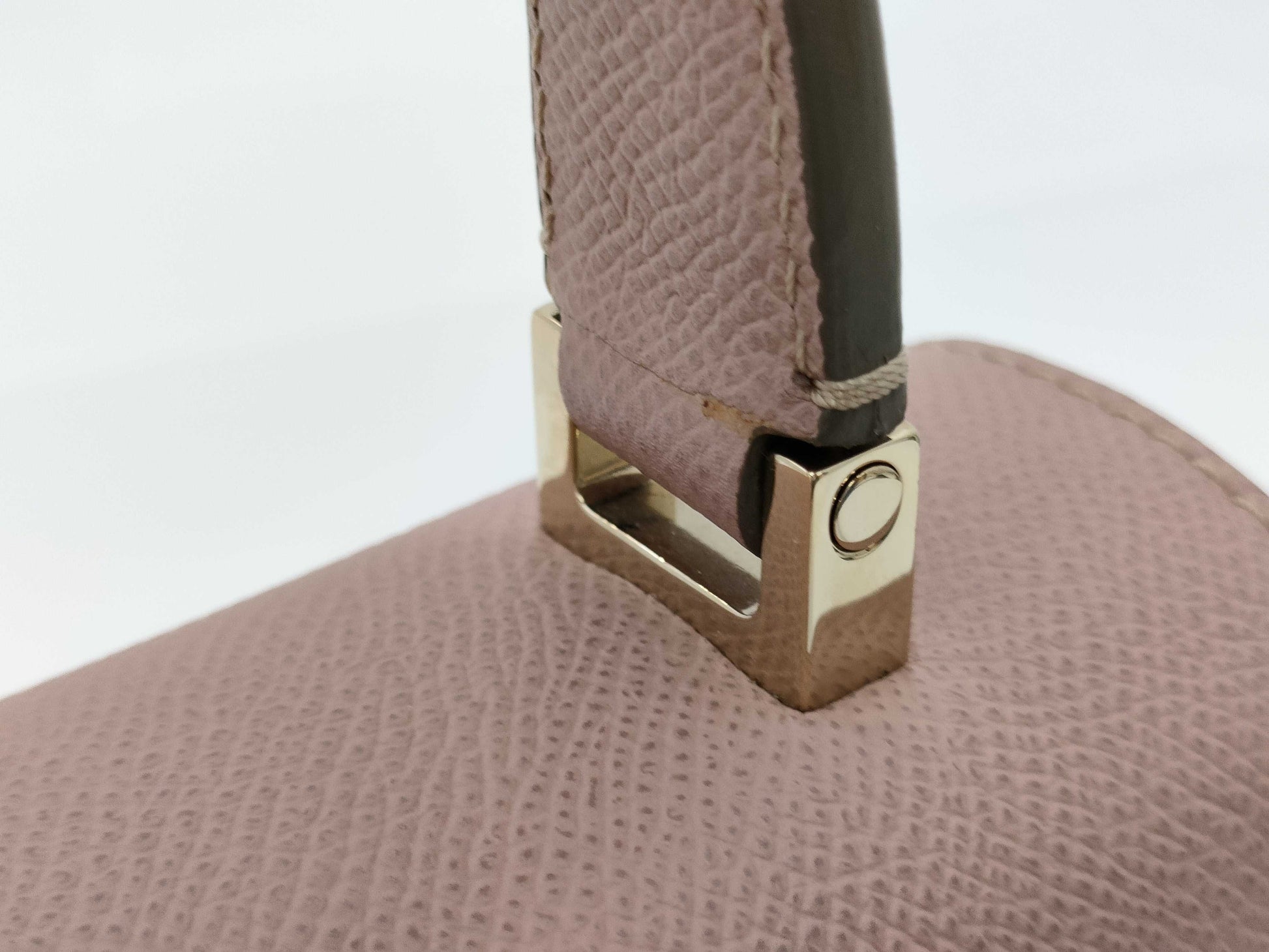 Valextra Mini Iside Handbag in Powder Pink Soft Calfskin