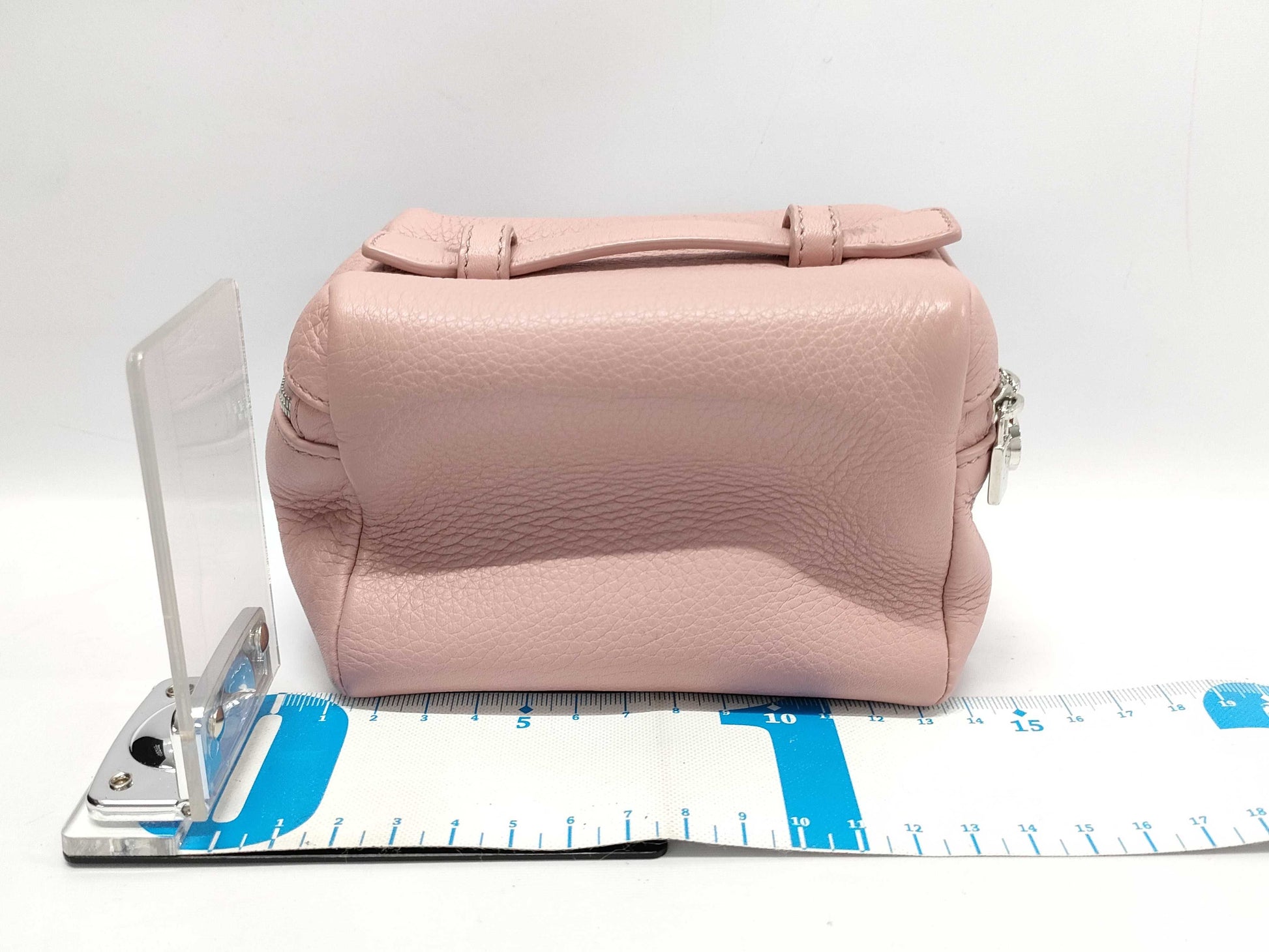 Loro Piana Handbag Extra Pocket Pouch in Pink Calfskin Leather