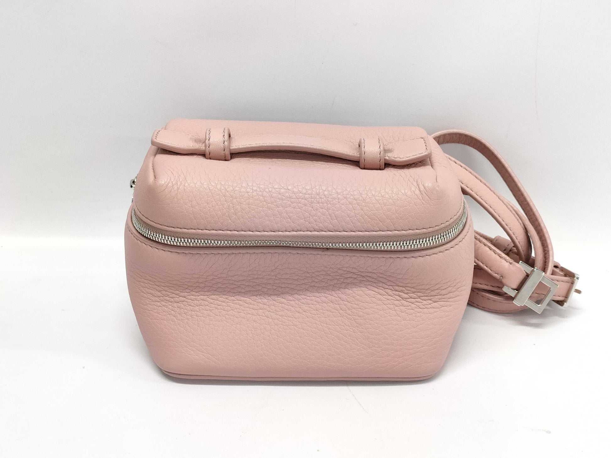 Loro Piana Handbag Extra Pocket Pouch in Pink Calfskin Leather