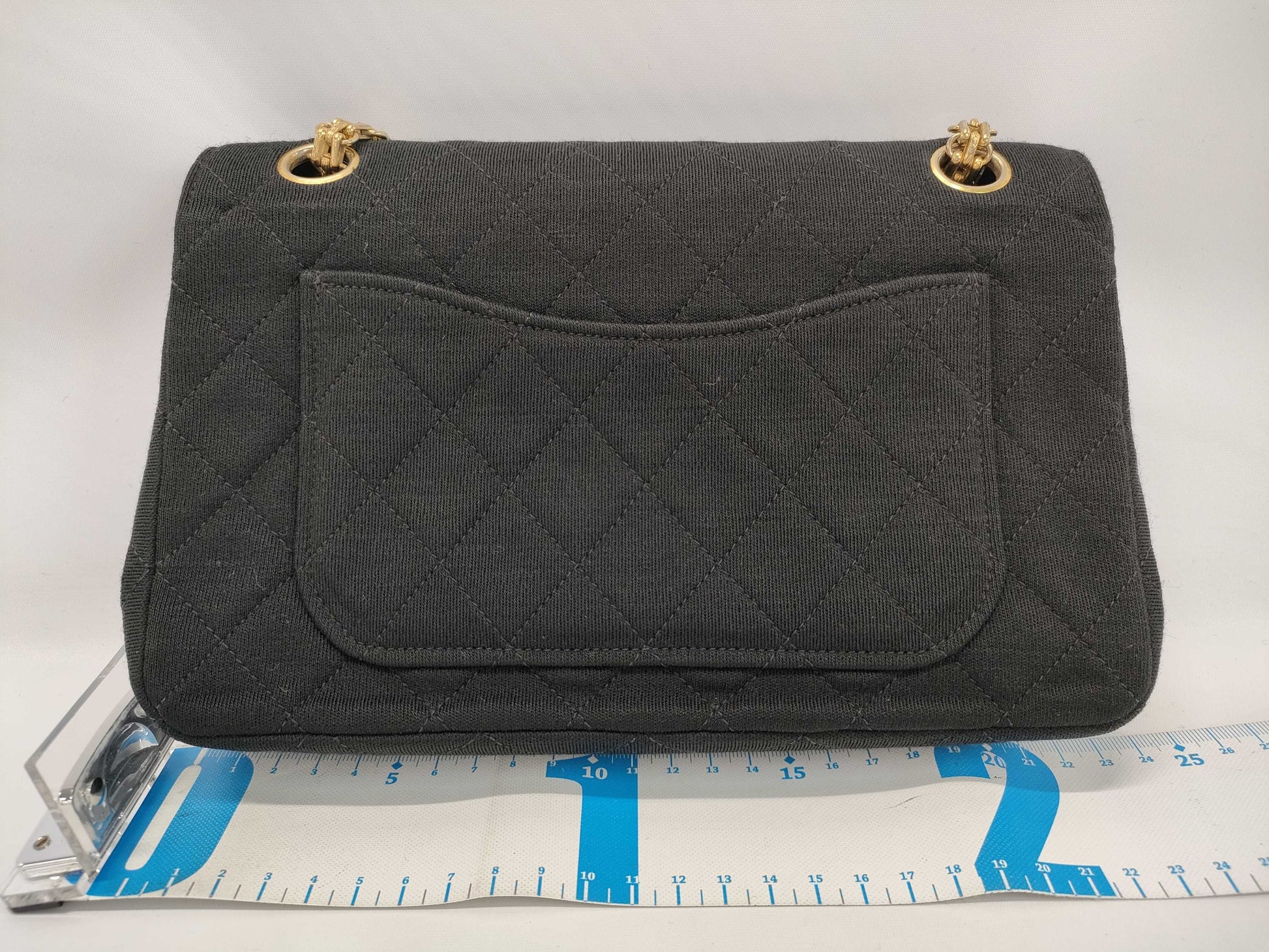 CHANEL CHANEL Double Flap Matelasse Shoulder Bag, Black Cotton, Double Flap / Mademoiselle Chain Shoulder Bag