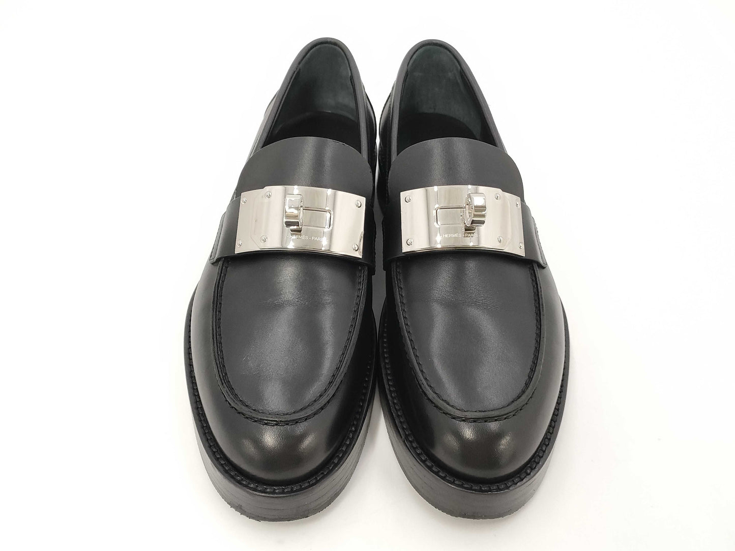HERMES HERMES Shoes Moccasin Hot H232075Z Kelly Hardware/Silver Hardware Size 38.5 Loafers