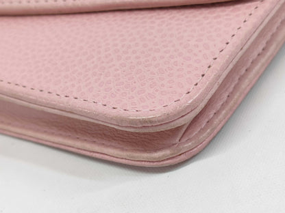 CHANEL CHANEL Chain Wallet/Gold Hardware A13509 Pink Caviar Leather Wallet