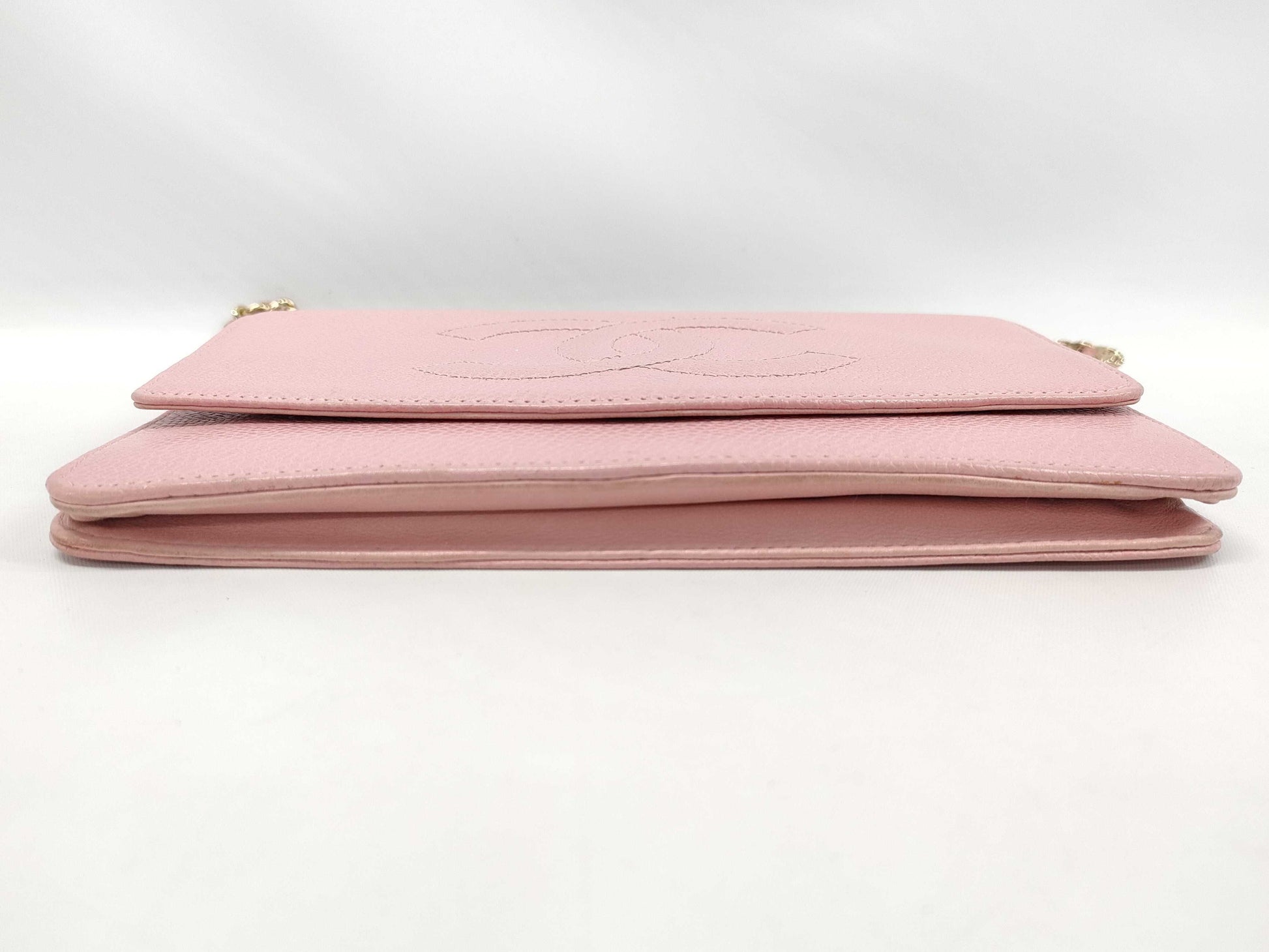 CHANEL CHANEL Chain Wallet/Gold Hardware A13509 Pink Caviar Leather Wallet