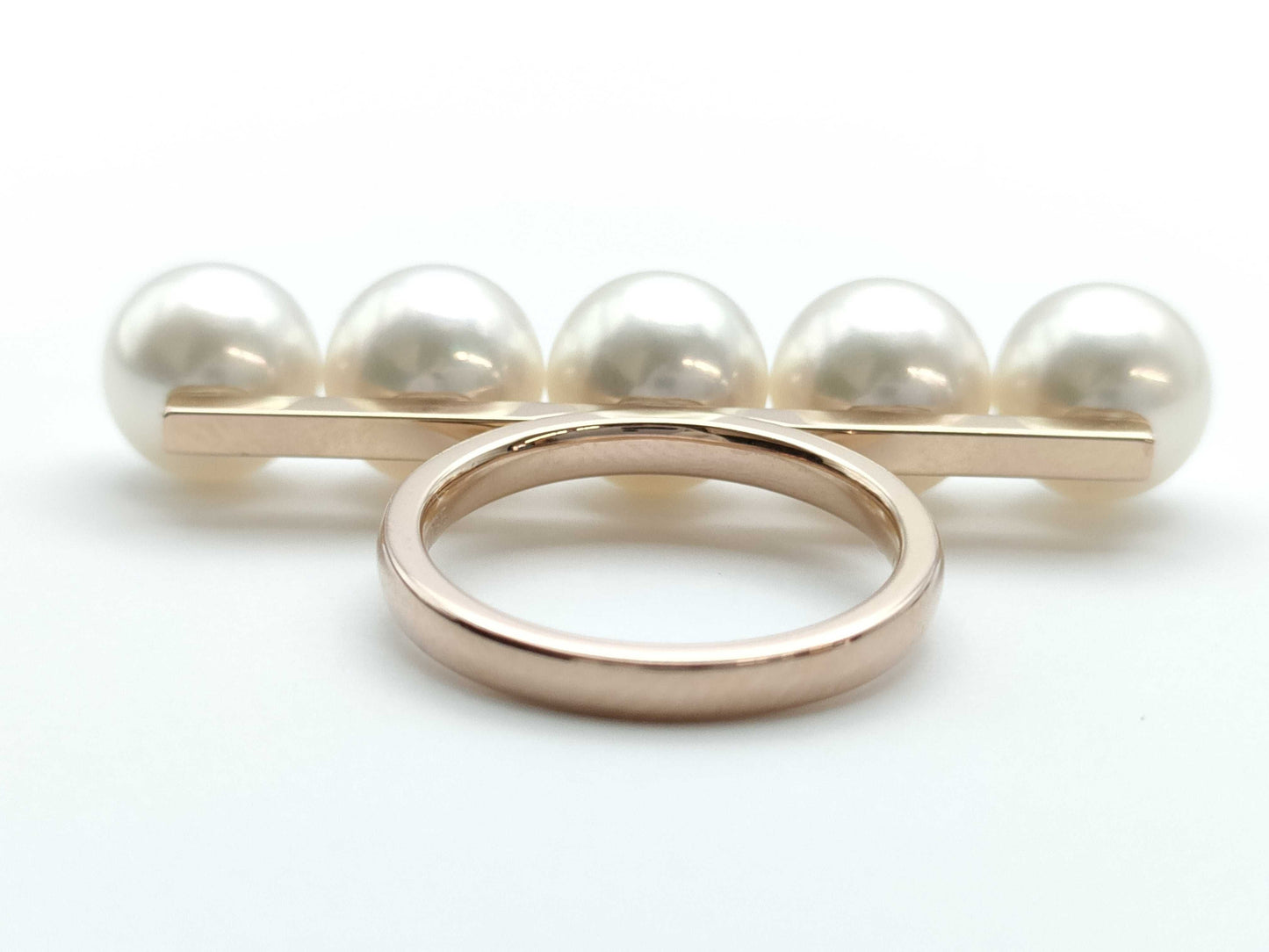 TASAKI Balance Signature Pearl Ring, 8.2mm-8.3mm Diameter, 750g, 8.5g 