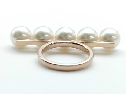 TASAKI Balance Signature Pearl Ring, 8.2mm-8.3mm Diameter, 750g, 8.5g 