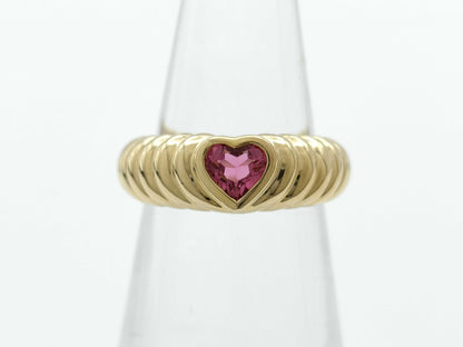 Tiffany & Co. Ribbed Friendship Pink Tourmaline 750 6.0g Ring 