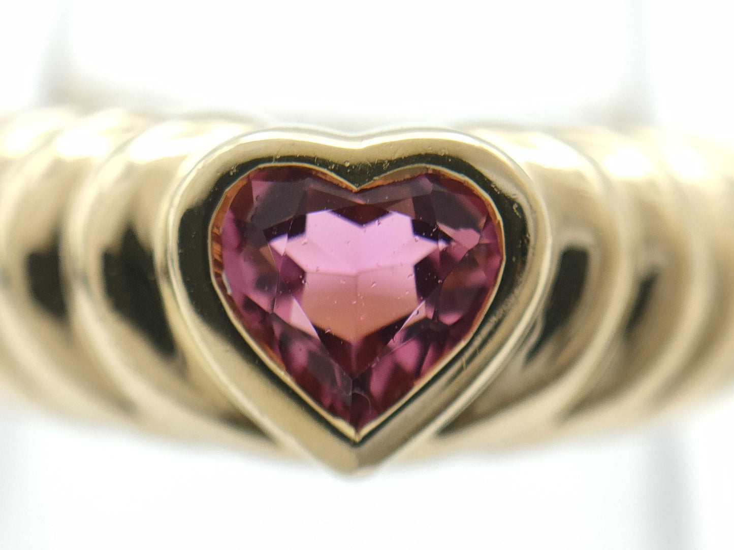 Tiffany & Co. Ribbed Friendship Pink Tourmaline 750 6.0g Ring 