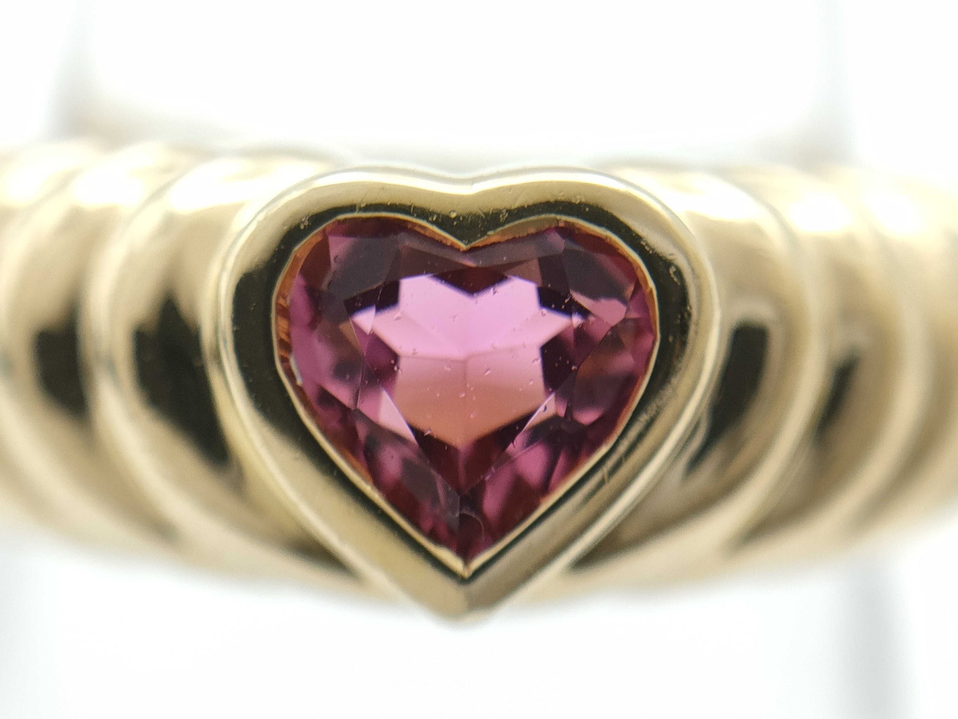 Tiffany & Co. Ribbed Friendship Pink Tourmaline 750 6.0g Ring 