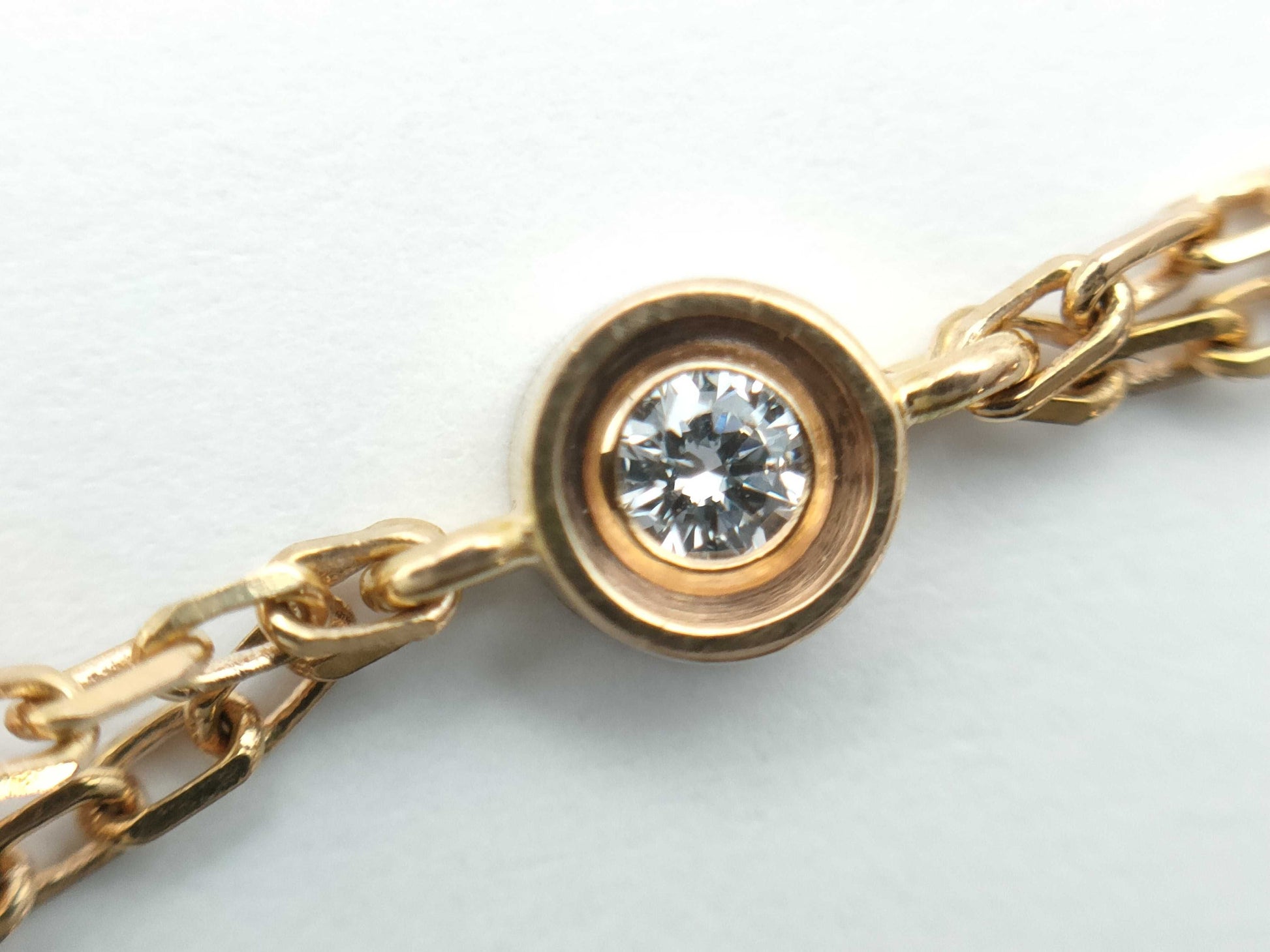 Cartier Love Circle 1PD/1PS PG 750 4.4g Bracelet/Bangle 