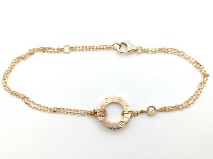 Cartier Love Circle 1PD/1PS PG 750 4.4g Bracelet/Bangle 