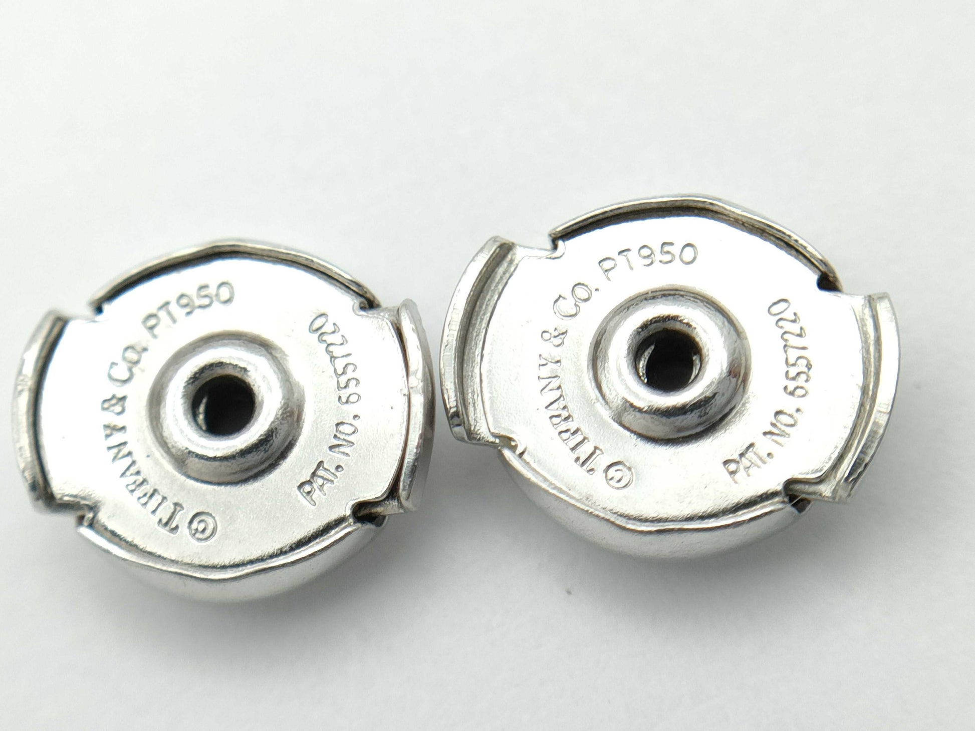 Tiffany & Co. Circlet Diamond PT950 3.2g Earrings 