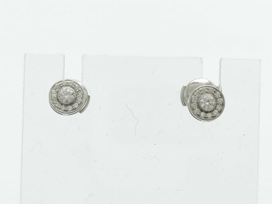 Tiffany & Co. Circlet Diamond PT950 3.2g Earrings 