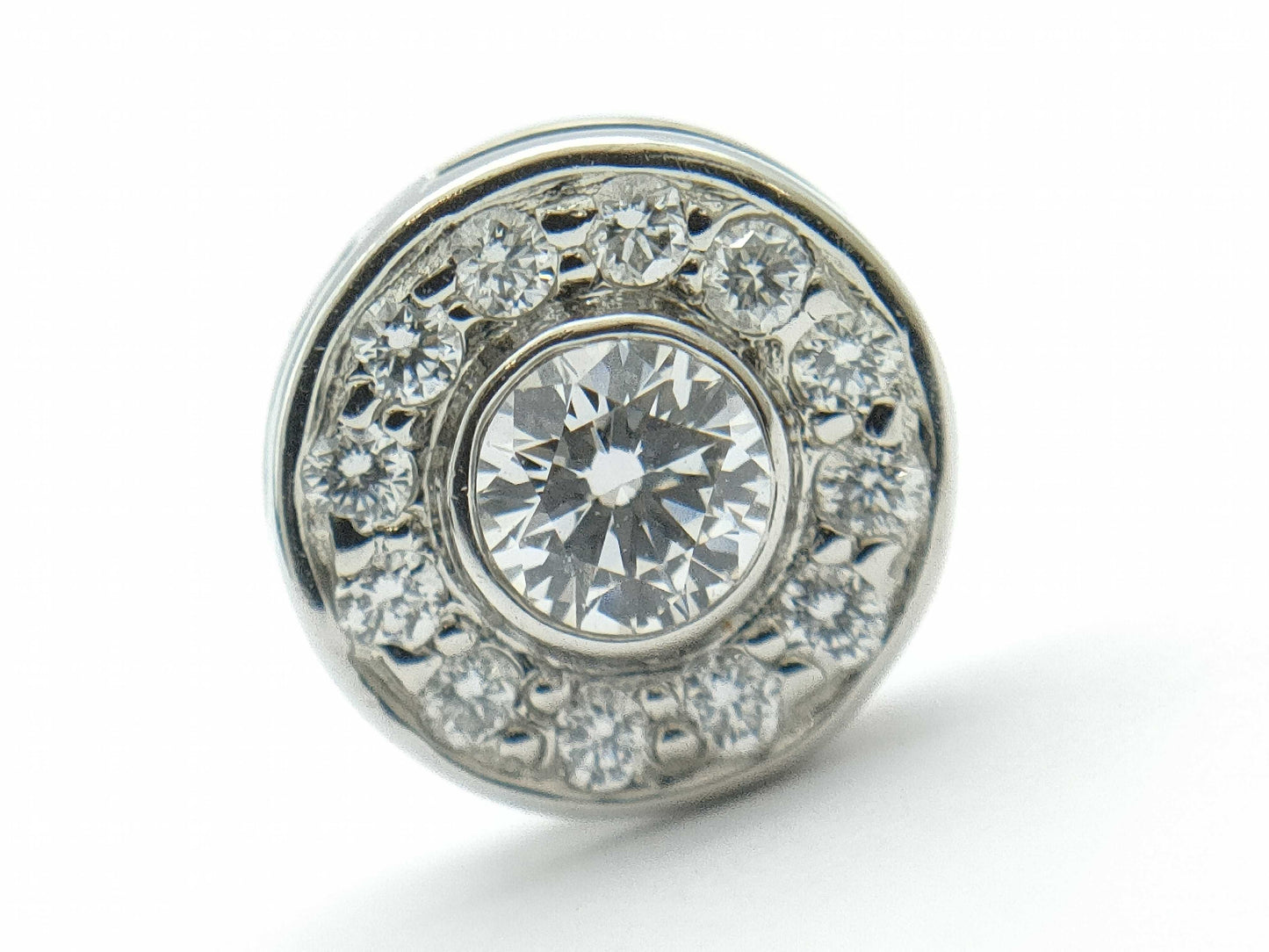 Tiffany & Co. Circlet Diamond PT950 3.2g Earrings 