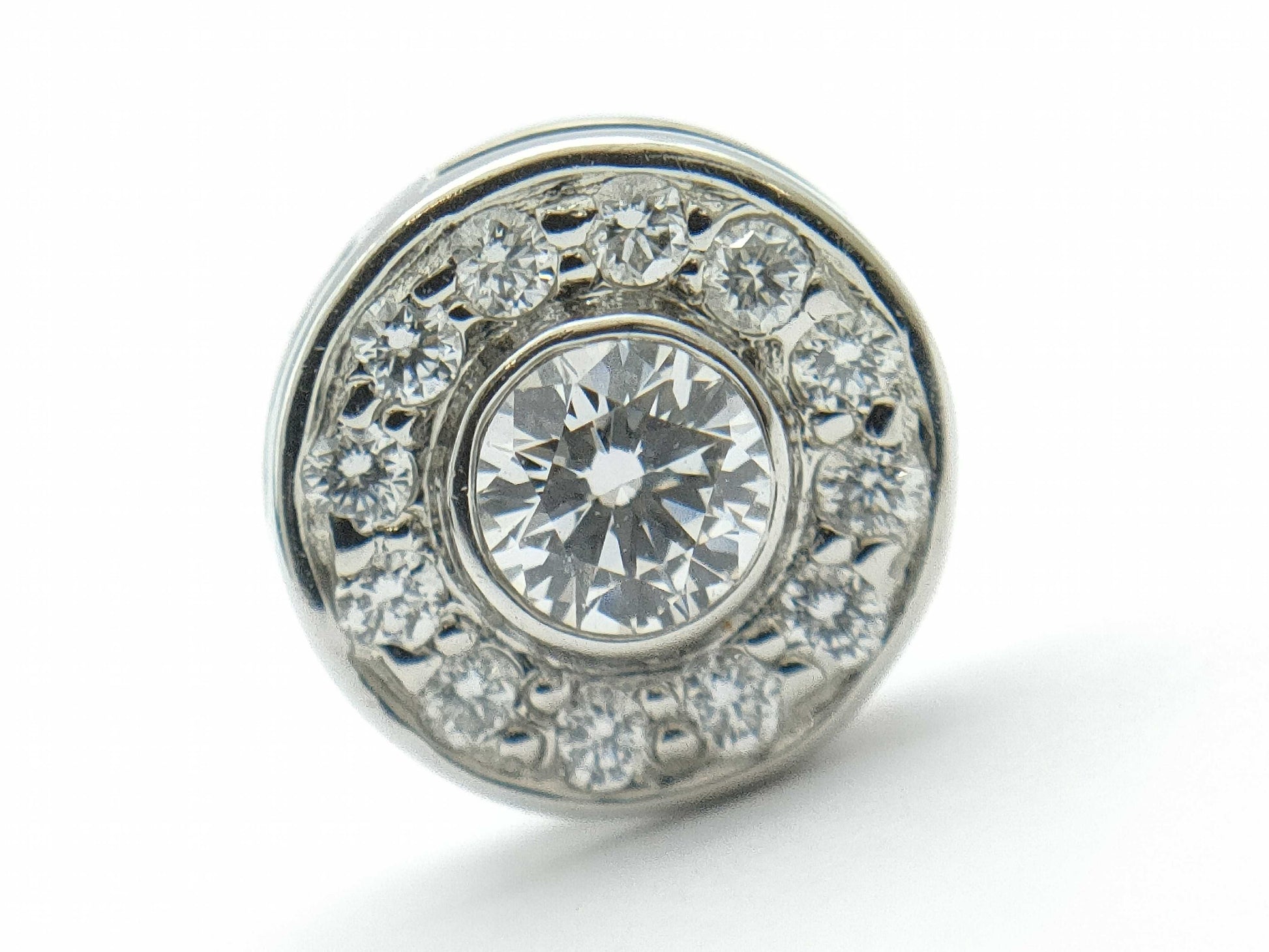 Tiffany & Co. Circlet Diamond PT950 3.2g Earrings 