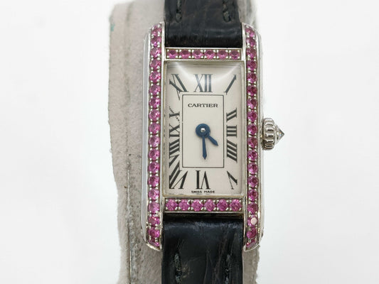 Cartier Tank Alonge WB302831 2525 031566SM Quartz 18K Gold Women's Watch