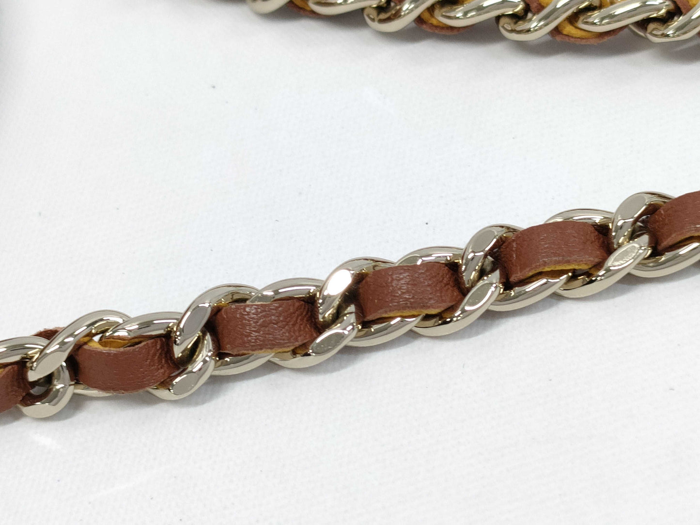 CHANEL CHANEL Shoulder Bag Chain Clutch/Matelasse AP2682 Brown x Yellow Lambskin 2-Way/Chain Shoulder Bag/Matte Gold Hardware/Mirror Shoulder Bag