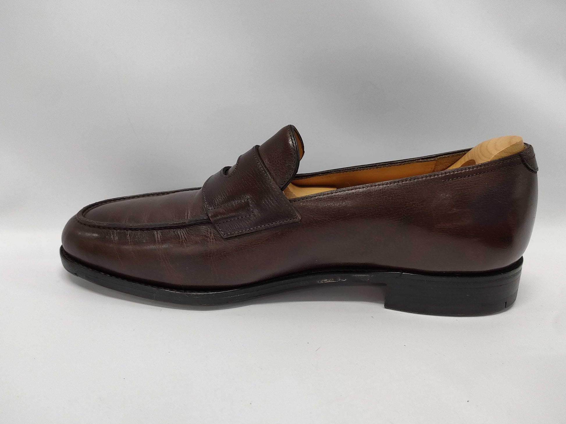 JOHNLOBB LOPEZ Loafers Leather Brown #6E 4395 Loafers
