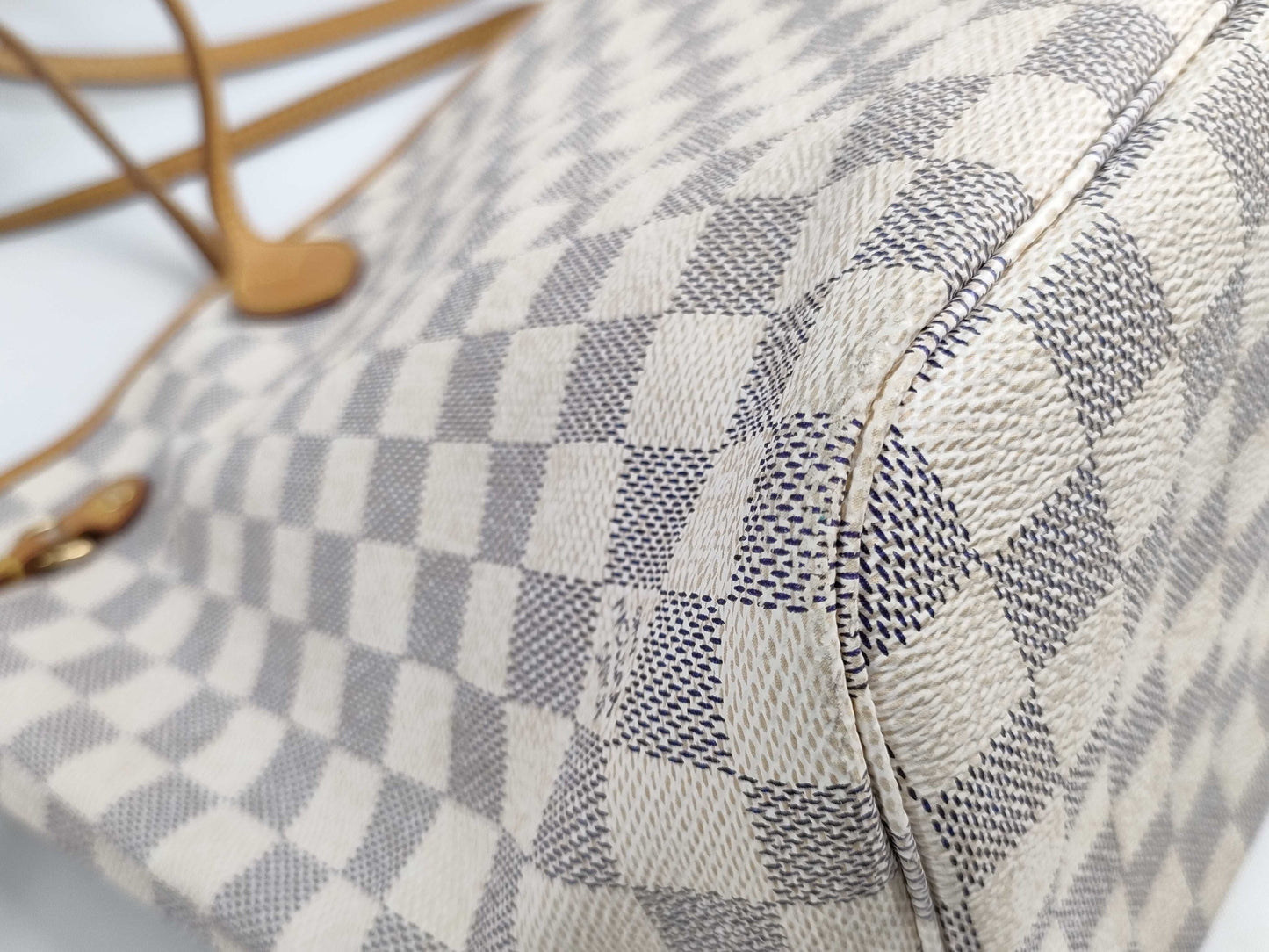 LOUIS VUITTON Azur Neverfull MM N51107 SA3171 Tote Bag