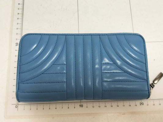 PRADA PRADA Long Wallet Leather Blue Wallet