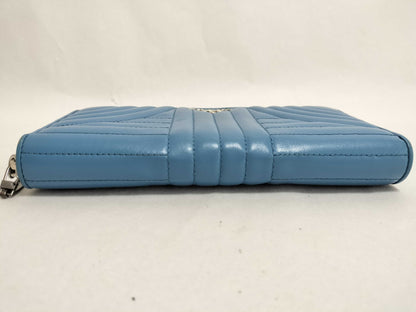 PRADA PRADA Long Wallet Leather Blue Wallet