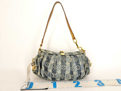 LOUIS VUITTON Monogram Denim LOUIS VUITTON JUDY BLAME Collaboration Monogram Denim Mini Pretty Raye Customized Shoulder Bag M95322 SR1026