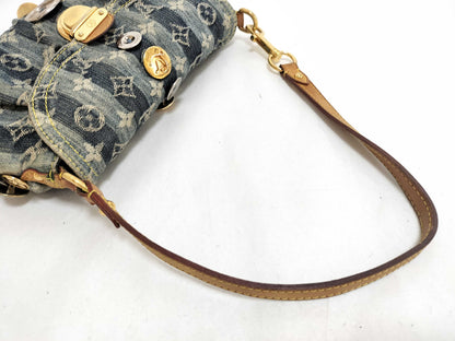 LOUIS VUITTON Monogram Denim LOUIS VUITTON JUDY BLAME Collaboration Monogram Denim Mini Pretty Raye Customized Shoulder Bag M95322 SR1026