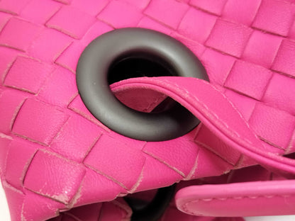BOTTEGA VENETA Intrecciato Pink Shoulder Bag with Mirror