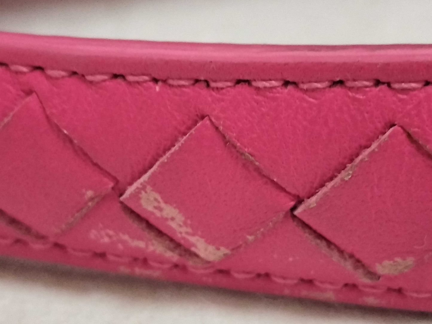 BOTTEGA VENETA Intrecciato Pink Shoulder Bag with Mirror