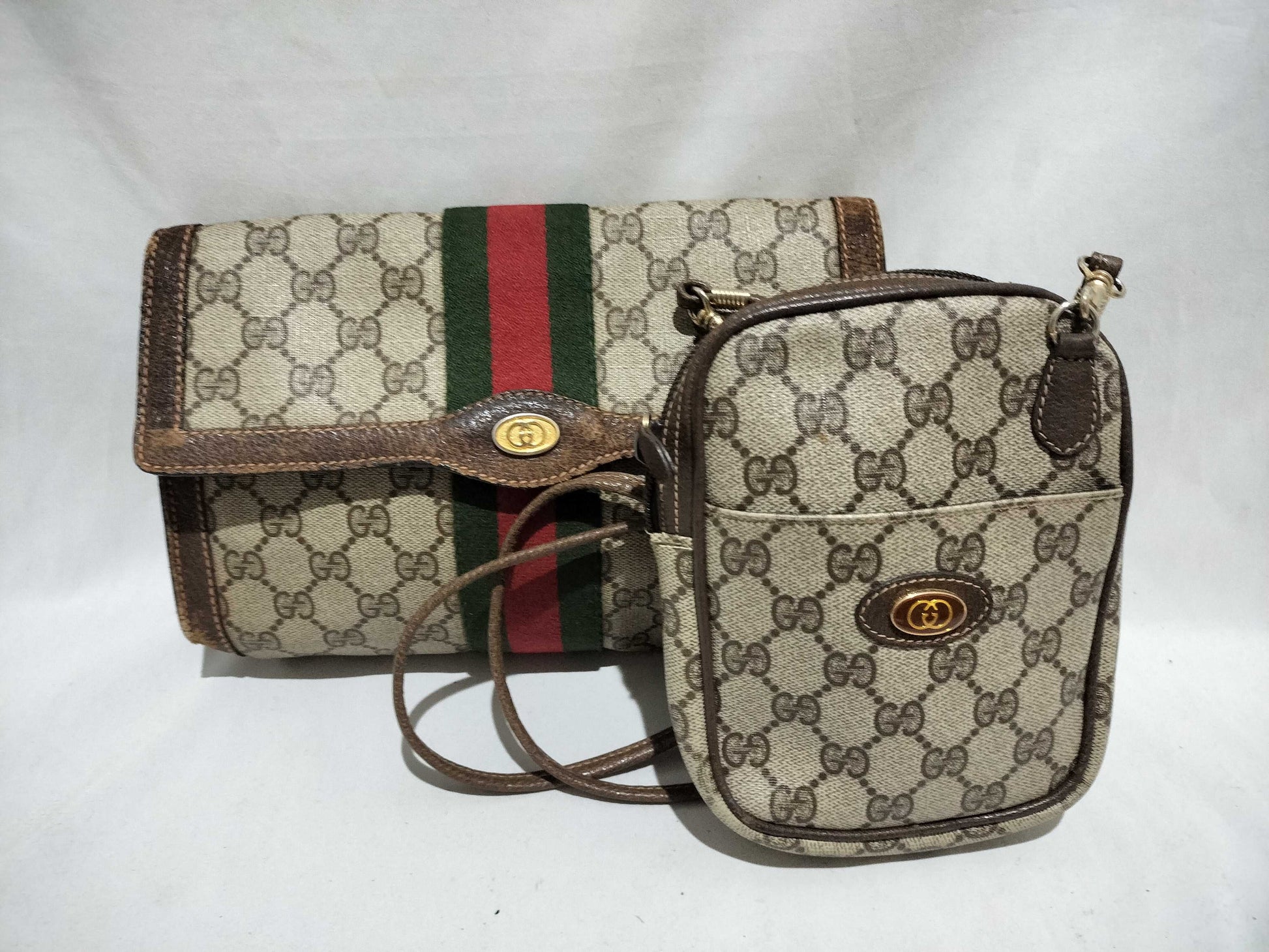 GUCCI Gucci Sherry Line GG Bag 2-Piece Clutch Bag