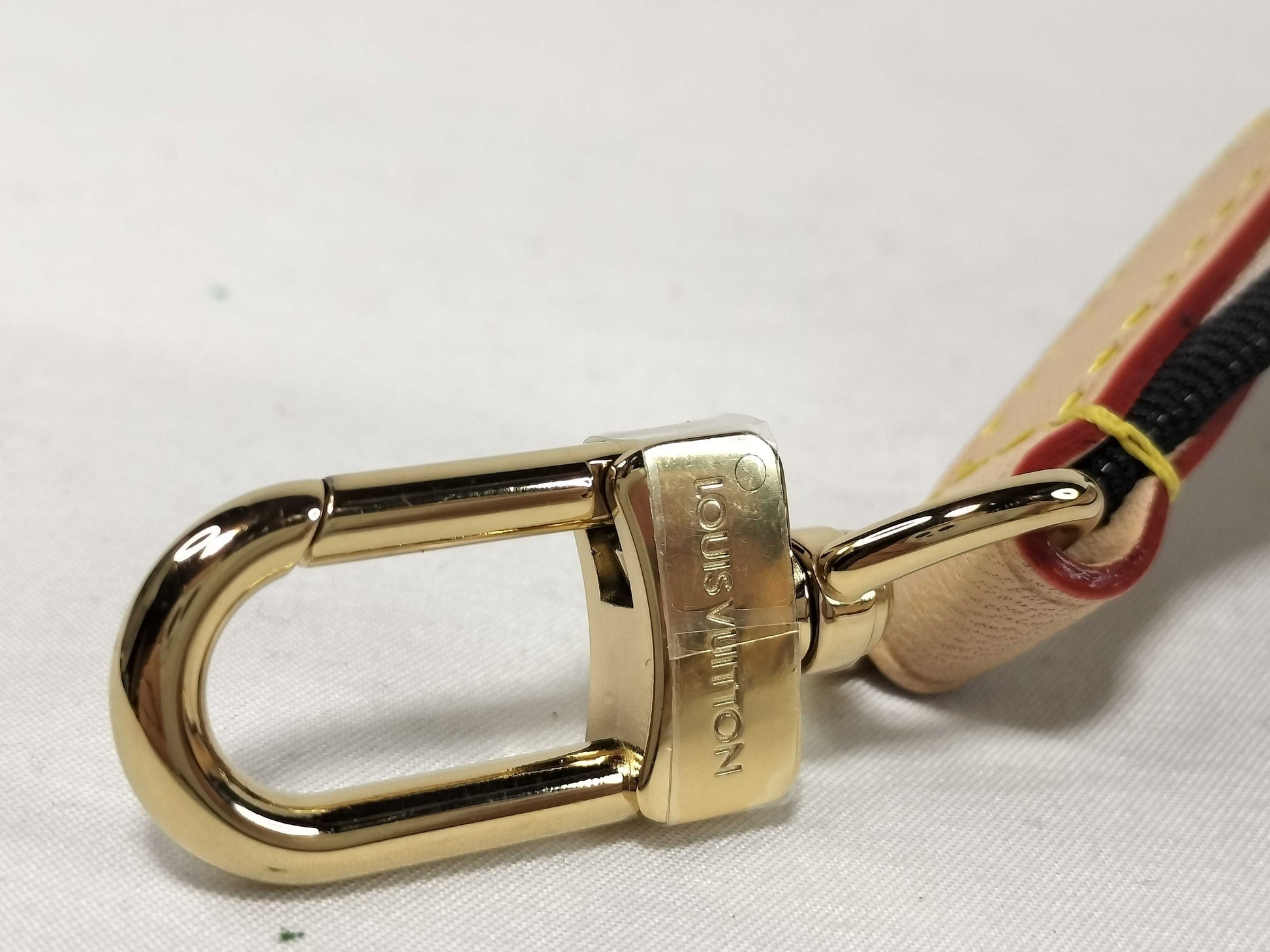 LOUIS VUITTON Signature Strap, Beige/Black/Pink, Signature Canvas with Gold Hardware