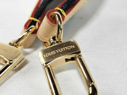 LOUIS VUITTON Signature Strap, Beige/Black/Pink, Signature Canvas with Gold Hardware